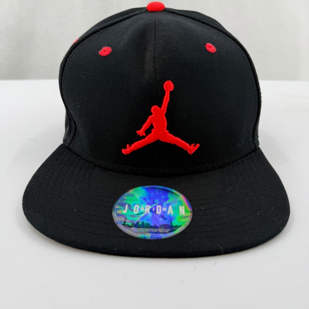 Air Jordan 6 Retro Snapback Hat Mens Black Infrared Red Jumpman Cap 619362-011